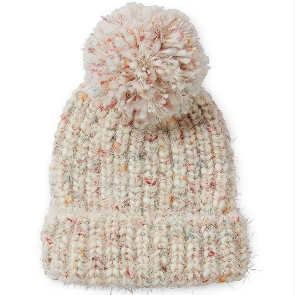 NWT A.N.A. Women's Pom Pom Beanie Cream